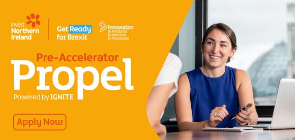 This is your final chance to apply for our Propel Pre-Accelerator programme. We can help you turn your business idea into a world class company. Apply now >> bit.ly/2Nsy6eC