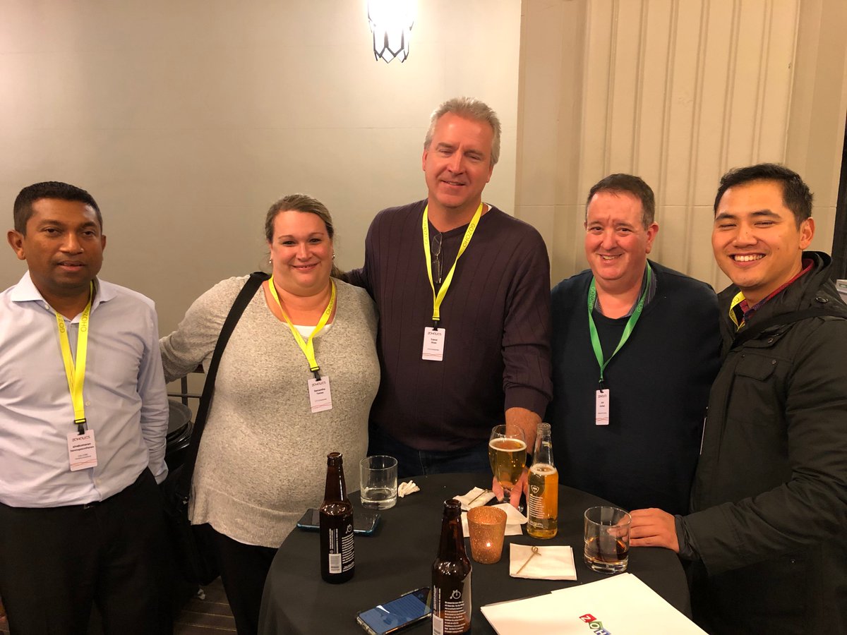 Awesome experience at #Zoholics #Toronto #Canada. After-hours reception with client CTO Enterprises, Trevor Olsen and Samantha Tunney with Zoho Telephony Vendor <a href="/CalltureVoIP/">Callture Inc.</a> Siva Sanmuga and Michael Kim.