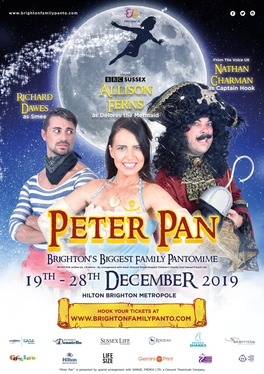 OandG's tweet image. Brighton's Biggest Panto is Back!

Get your tickets now for Peter Pan at @BrightonMet from the 19th - 28th of December 2019. 

A great family night out - We can’t wait! @Brighton_Panto 

#PeterPan #brighton #brightonfamilypanto #panto