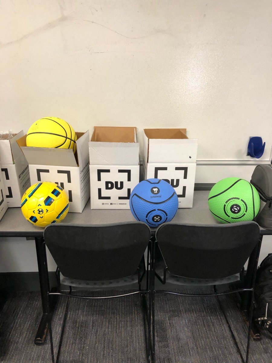beckjSRESD's tweet photo. Gift giving at Washtenaw ISD for the @REMCAssociation PD - Play with Math Through Sport! Pumped to learn more about @DribbleUp with @AnnSmart17, @hilljr31, @meyerisland  and @MrsJacobs02! #remcpwm #cmakers #BeyondCode https://t.co/immX9yR11f