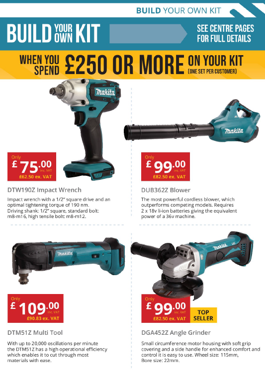 GeminiSupplies's tweet image. #Makita #Toolsaver Build Your Own Kit tool selection