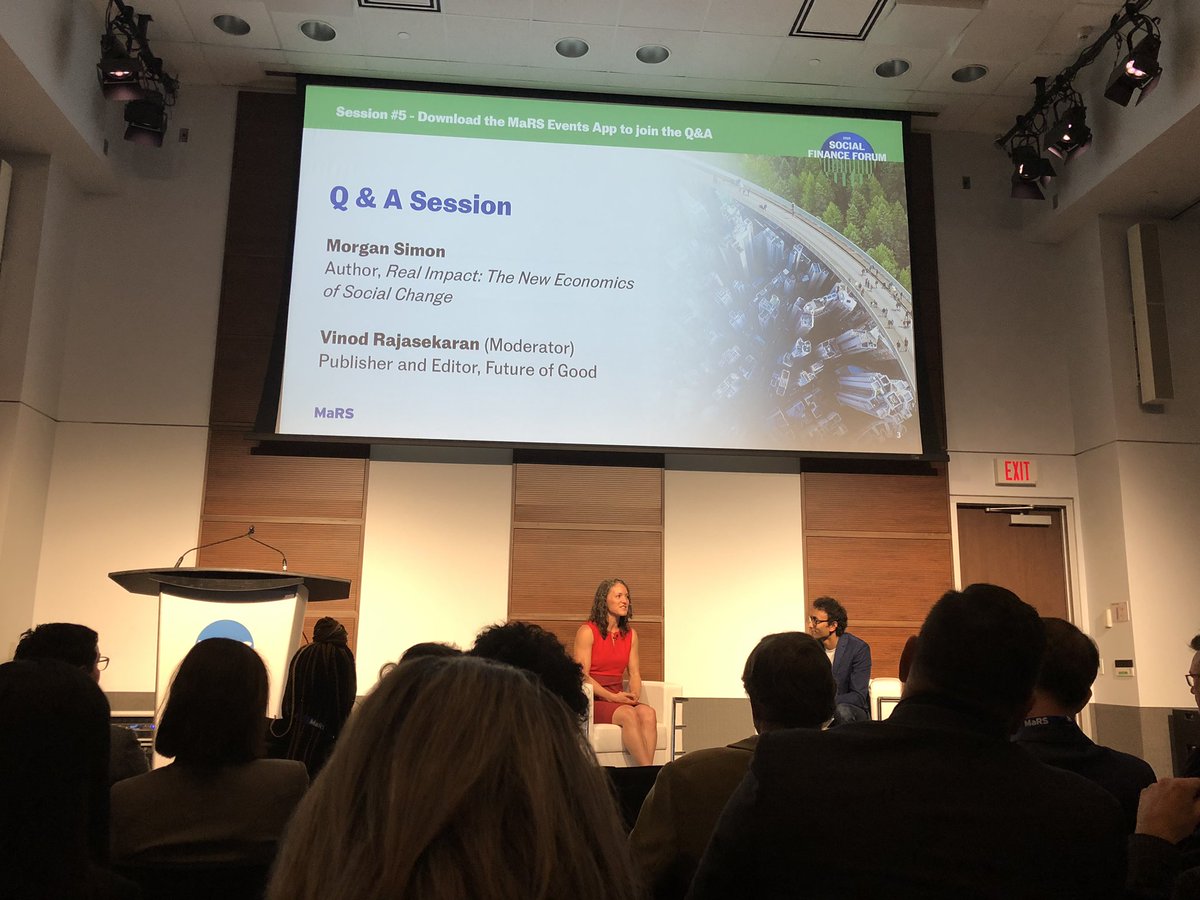 Great insights from <a href="/MorganSimon1/">Morgan Simon</a> at #SFF2019: “Investors can profit at the expense of communities...how can we start at a standard of fair vs. just better?” #impinv