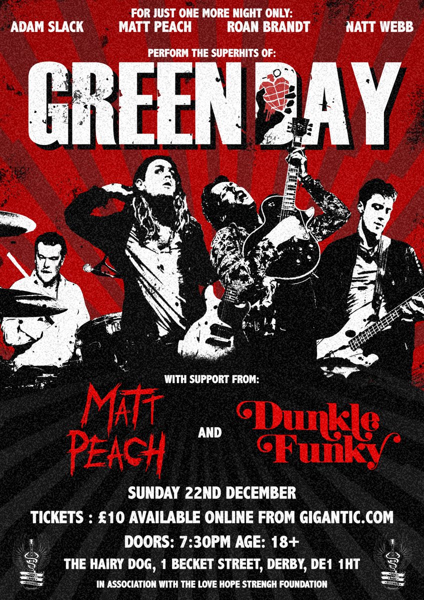 Without officially announcing this event, we have already sold 25% of all Tickets. Make sure you do not miss out on this one!! £10 ADV (Ticket Link) gigantic.com/green-day-trib… Event Page: facebook.com/events/2627038… hairydogvenue.co.uk