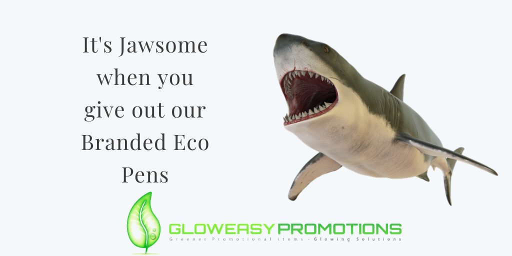 Gloweasypromo's tweet photo. It's Jawsome when you give out our Branded Eco Pens. Check out our new Branded Eco Pens https://t.co/ASD0j0o7Yq #ecobrandedpens #brandedbamboopens #brandedseedpens #brandedecopens #brandedseedpens https://t.co/G60b8HD3bX