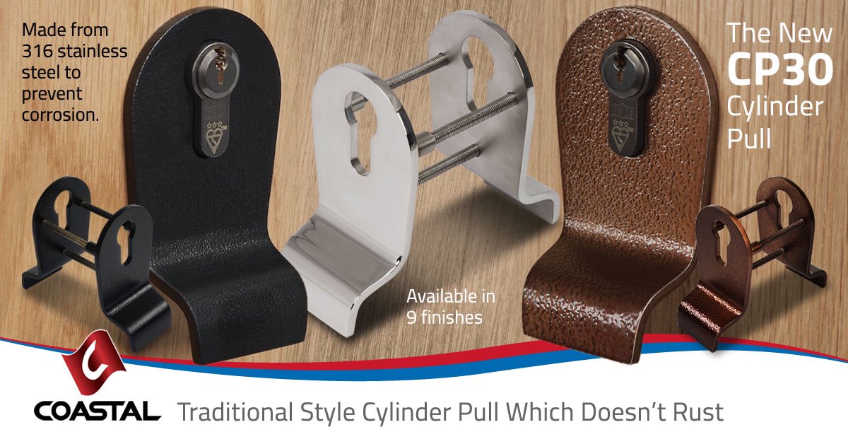 Rusting cylinder pulls ruining your doors? The new CP30 offers corrosion resistance - guaranteed. It’s also available in 9 different finishes? coastal-group.com/blog/Tradition… #door #doors #Hardware #stainlesssteel #protection #style #contemporary #heritage #sample