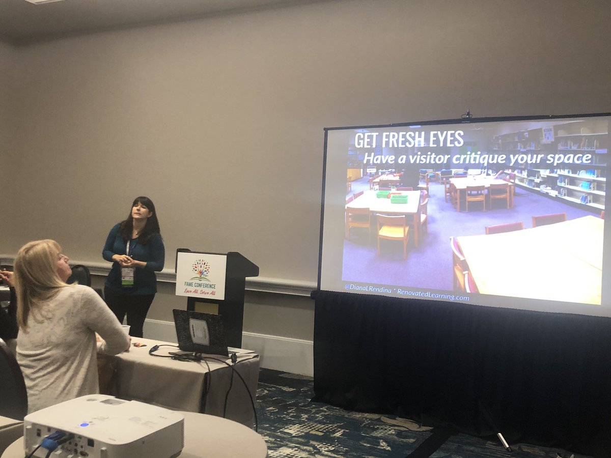 Cass_Stewart's tweet image. Thank you @DianaLRendina for your #librarytransformation ideas! Always get new ideas from you! Get ready to continue the #RJLmediamakeover ⭐️ #renovatedlearning #FAME19