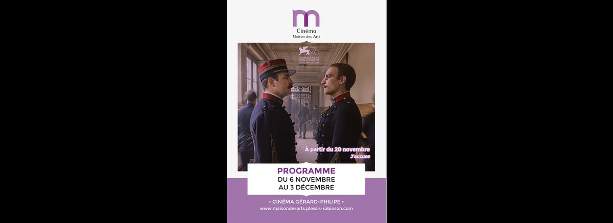 MaisonDesArtsPR's tweet photo. 🎬 Retrouvez toute l'actualité, les évènements et la programmation du mois de novembre au Cinéma Gérard Philipe.

À feuilleter ici :
👉 https://t.co/LiaOpSI0Qe https://t.co/q3DZcj74bh