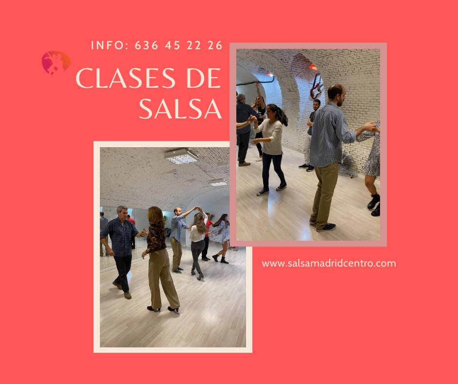 Clases de Salsa martes y jueves de 19h a 20h y de 20h a 21h. Nivel básico!!! 🕺❤️👯‍♀️😋💃