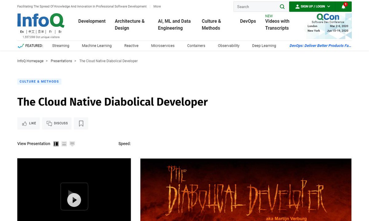 Devcide1's tweet image. Presentation: The Cloud Native Diabolical Developer
#deploymentpatterns #typicalcontainerdeployment #practices #containercontent #layer #development
via infoq.com
☛ amp.gs/qQRJ