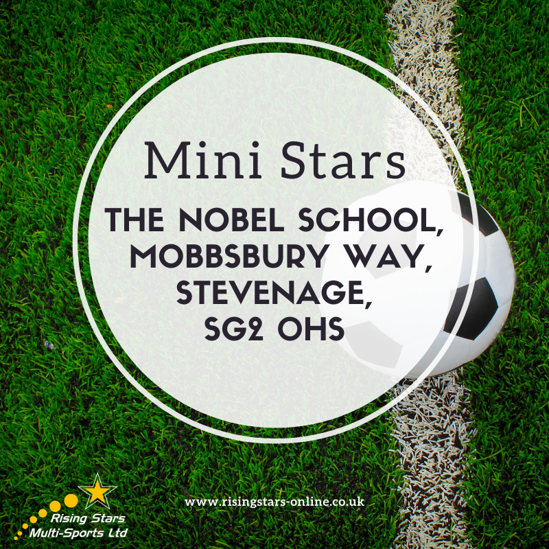 RisingStarsMS's tweet photo. Just a reminder that Mini Stars returns this week at our new venue, The Nobel School. We have moved to The Nobel School to use their indoor facilities so football boots will not be required and appropriate indoor sports trainers will be perfect! https://t.co/eCAmsJj1zr