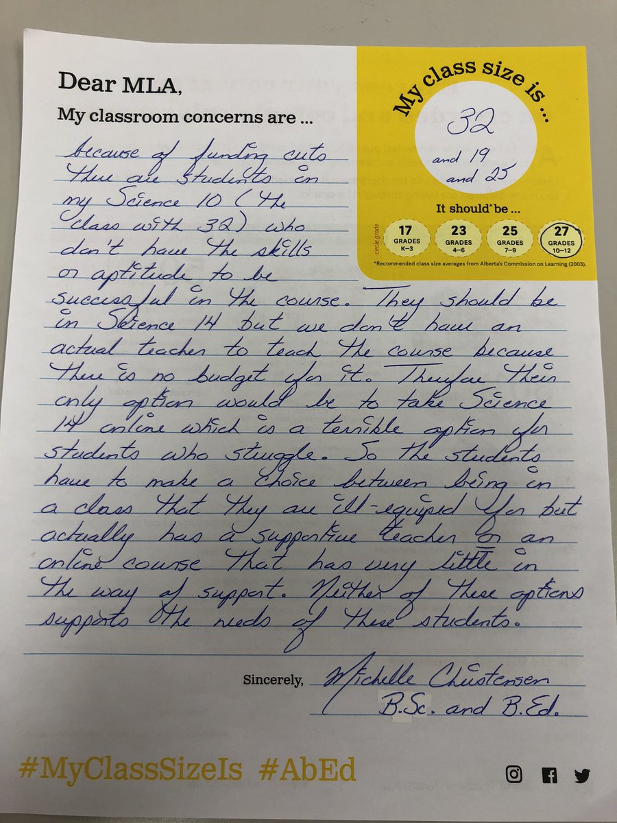 MichellioC's tweet image. #MyClassSizeIs #AbEd