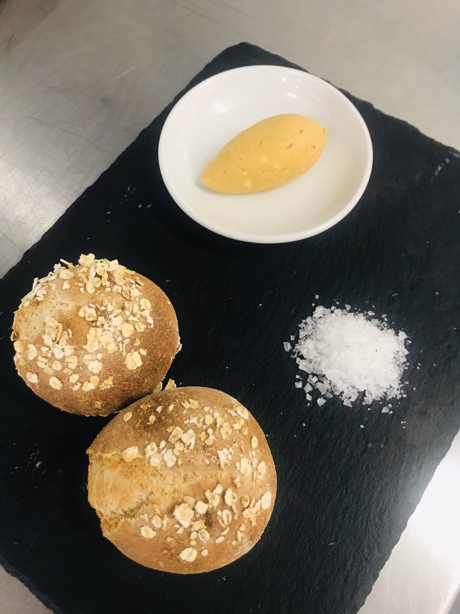 Freshly baked soda bread, marmite butter!