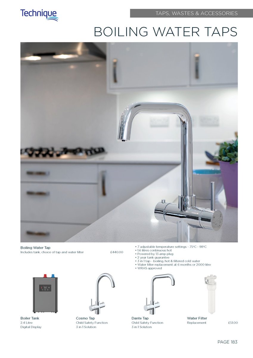 amsplumbers's tweet image. Looking for a bit of luxury in your kitchen? Take a look at one of our boiling water kitchen sink mixers. With two different tap choices, this convenient 3in1 solution delivers boiling, hot and cold filtered water. Ask branch for further details amsplumbing.co.uk