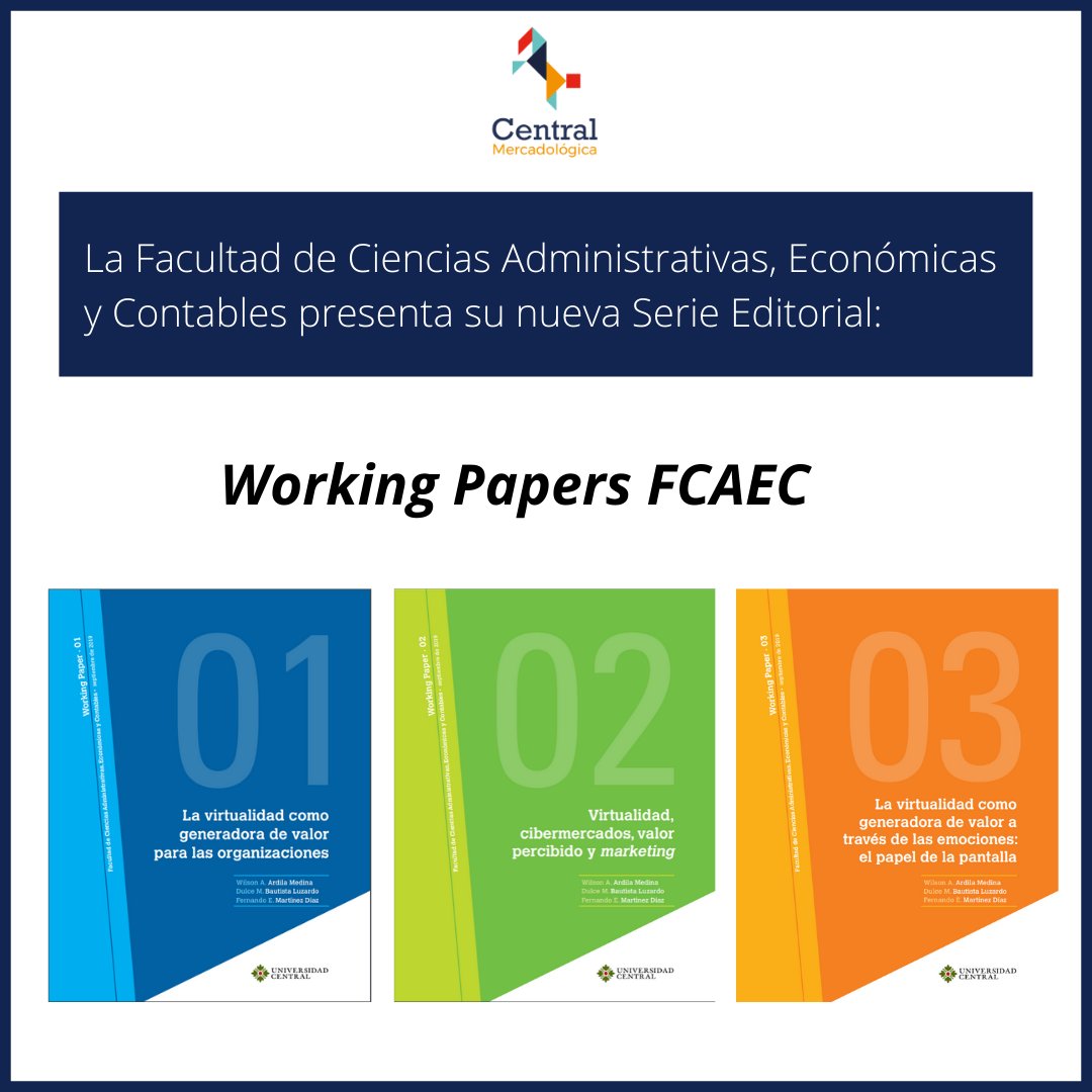 #LanzamientoEditorial: un espacio para la difusión del conocimiento y la discusión. 

La FCAEC de la @ucentralbogota, presenta la renovación de la Revista Visiones, y la nueva serie editorial Working Papers, con la participación de docentes de nuestro programa. ¡Qué orgullo!