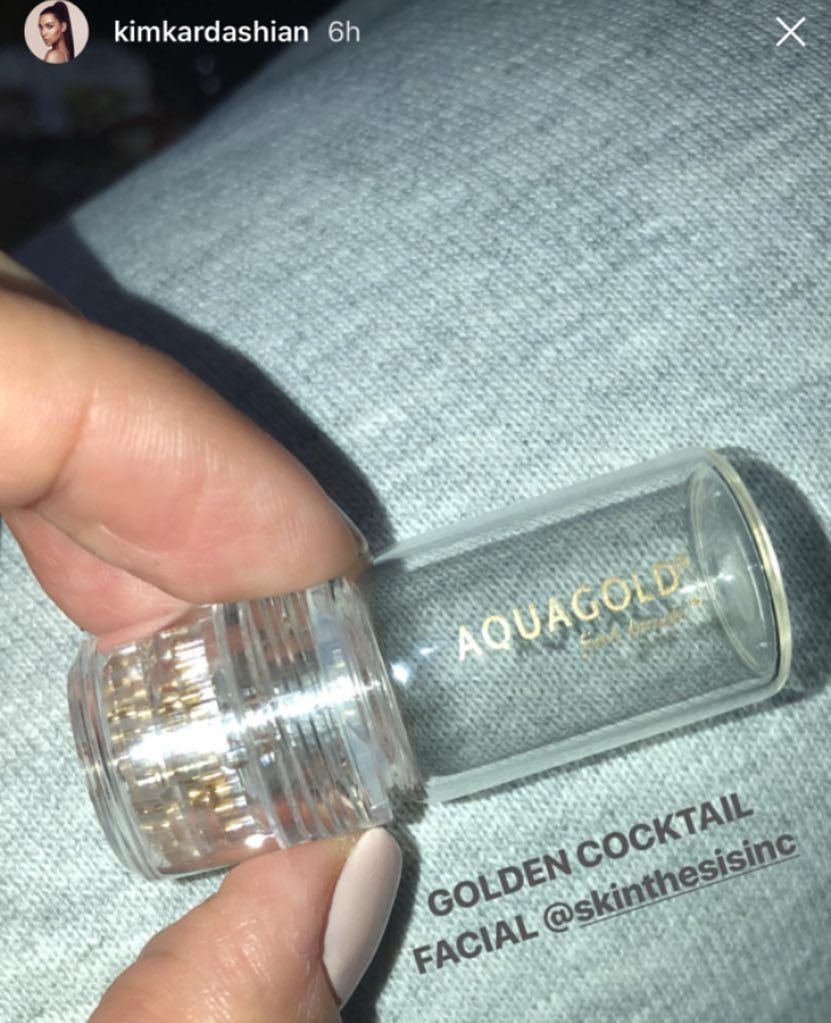 BeAjeless's tweet photo. Available now! @kimkardashian is a fan of @AquagoldFT, facial treatment with 24K pure gold-plated needles. This facial cocktail (botox, fillers, PRP) delivers AMAZING results with no downtime! If you're looking to smooth/plump the texture of your skin, this treatment is for you! https://t.co/TmxGs9sYSW