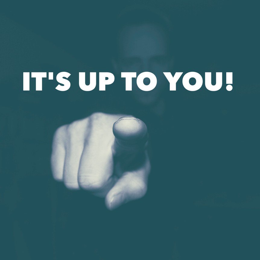 It's your decision gif. Look back. Its up to you. Up to you. It is up to your.
