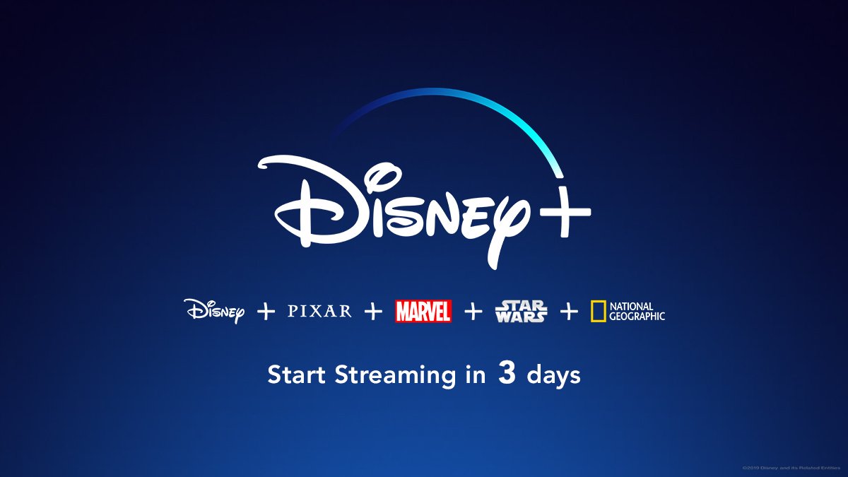 DisneyStudiosCA's tweet photo. In 3 Days, start streaming all your favourites from Disney, Pixar, Marvel, Star Wars and Nat Geo on #DisneyPlus https://t.co/45kBOxYWX4
