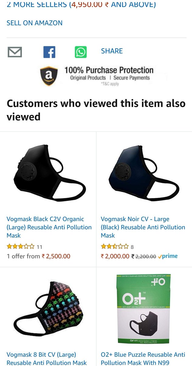 Hey  @amazonIN you are selling this product  @vogmaskindia on your platform (pics attached) which as per this list -  https://www.cdc.gov/niosh/npptl/usernotices/counterfeitResp.html is a counterfeit Kindly do the needful enquiries and take corrective action in the interest of consumers.  @MoHFW_INDIA please note