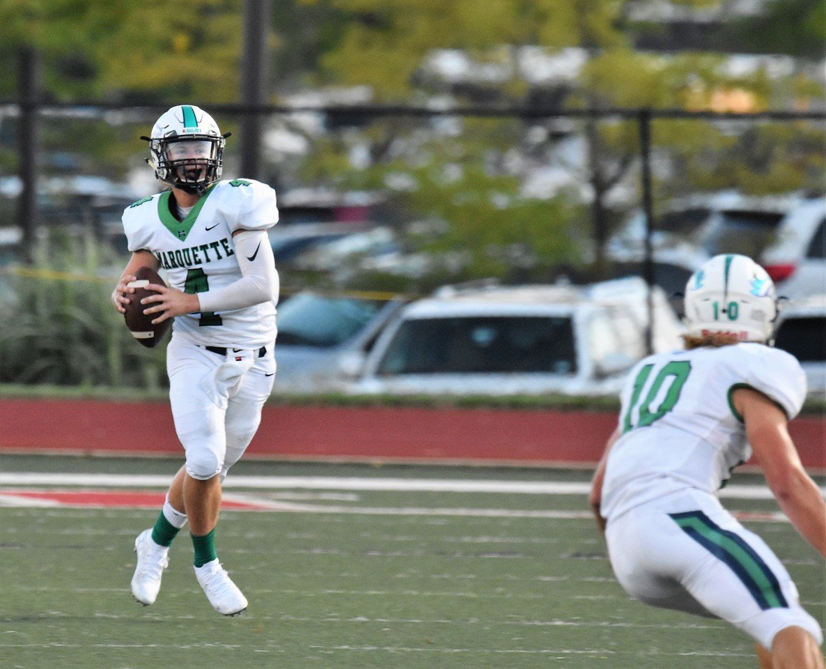 MarquetteFootbl's tweet photo. Marquette Football would like to congratulate George Williams on earning 2nd Team All-Conference QB Honors. #EverythingMatters https://t.co/oFGcKuCTIx