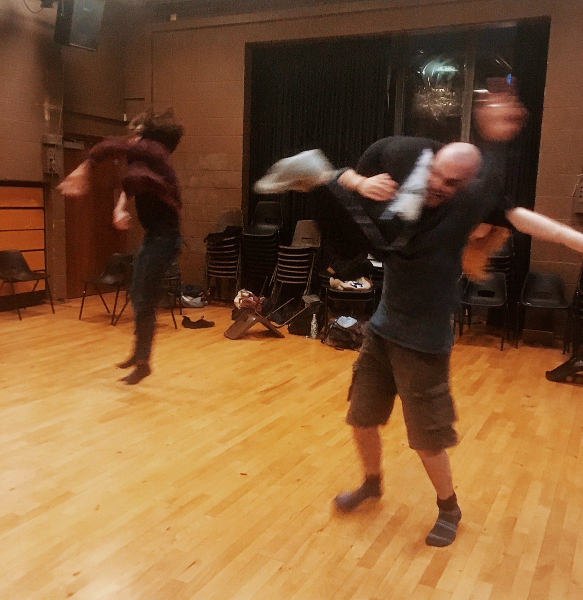 SomnaTheatreCo's tweet photo. We had an incredible time @CSSDLondon running a workshop on punk music and mental health with the #MAATP 2020 cohort. As you can see things got pretty mosh-y. https://t.co/AodbXNz68h