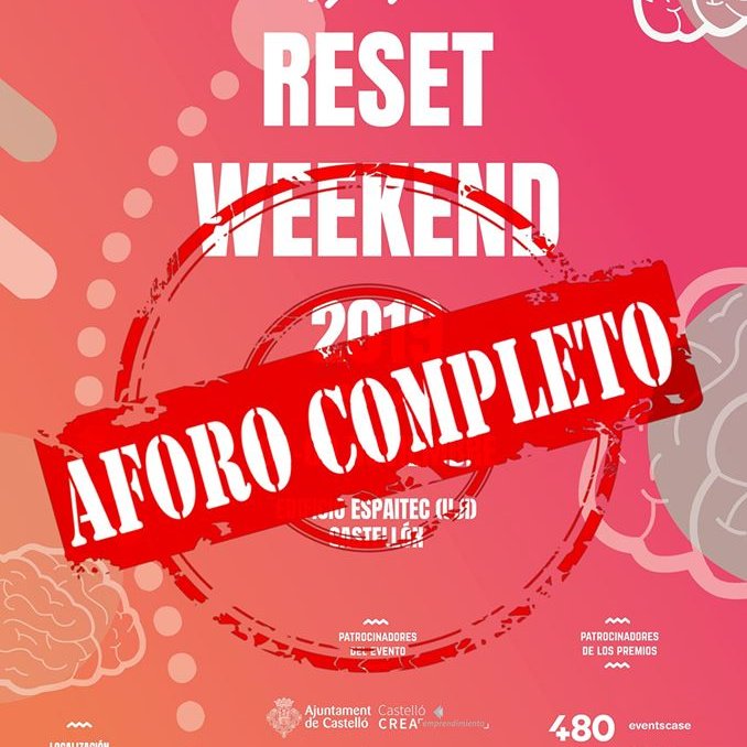 #Soldout  Reseterxs🧠 ‼

Os agradecemos el interés mostrado y os esperamos mañana a tods@el Edificio Espaitec💪🏼

A aquell@s que os hayáis quedado sin poder asistir, os emplazamos para el 2020. Estaremos encantad@s de formar parte de vuestras ideas.😉💡✨

#ResetWeekend #RW19