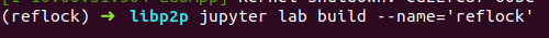 jupyter lab build --name='reflock'