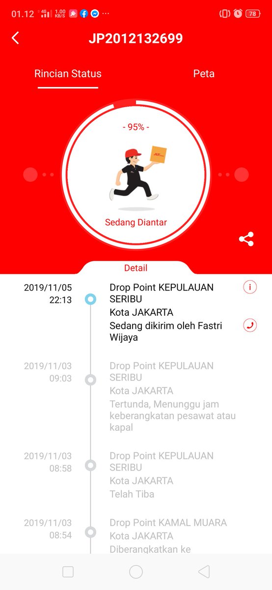 fawazul45's tweet photo. @jntexpressid mohon bantuan ini paket COD orang sudah terima barang dan sudah bayar ke kurir tapi kok status masih mengirim udah 1 Minggu belum di update.. https://t.co/nUy725fzKr
