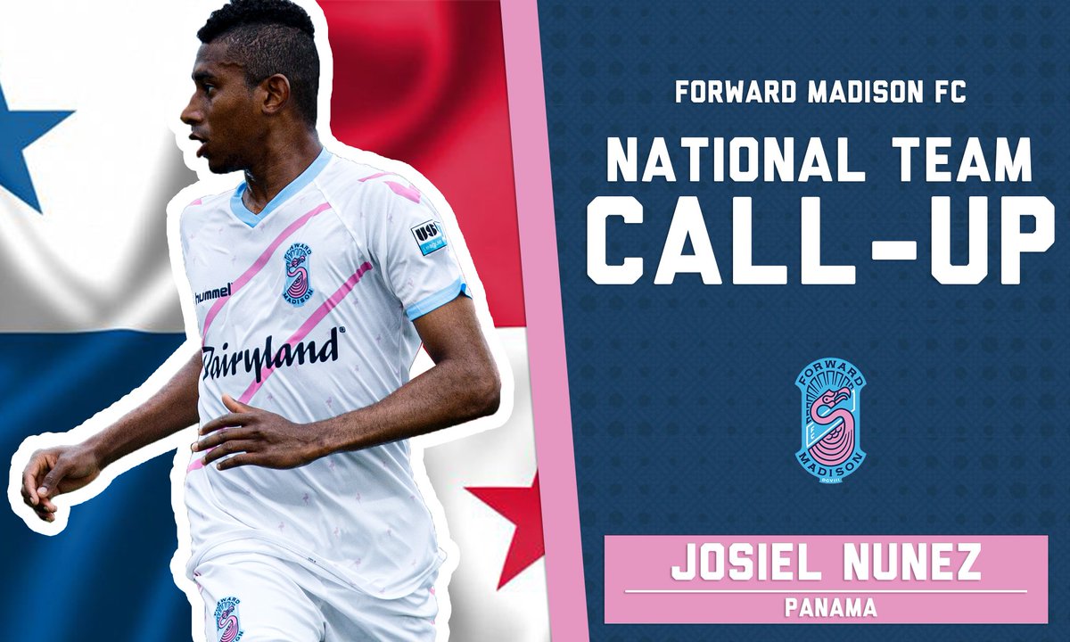 ForwardMSNFC's tweet photo. Josiel Núñez, who spent the 2019 season with Forward Madison, has earned a call-up to the Panama National Team. Congratulations, @josiel2970! 🎉🇵🇦 https://t.co/dz6WVHi68o