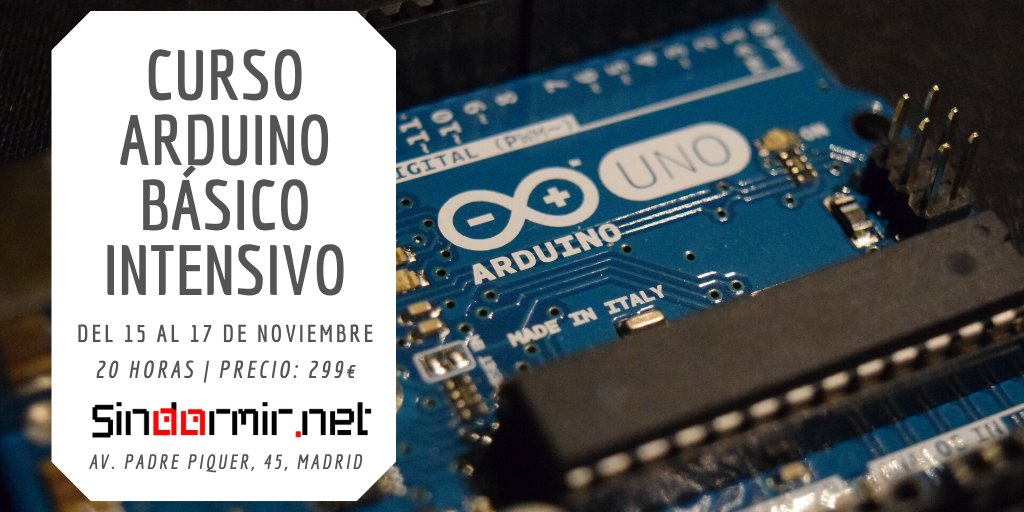 CursosSinDormir's tweet photo. ¿Vas a terminar el año sin conocer #Arduino? No te pierdas nuestra última edición del 2019 y empieza a crear tus propios proyectos desde ya. ¡Últimas plazas disponibles!
#SindormirNet #ArduinoMadrid #Nomelopierdo
Más info: https://t.co/mFjEJokH8P https://t.co/NuibKrwahZ