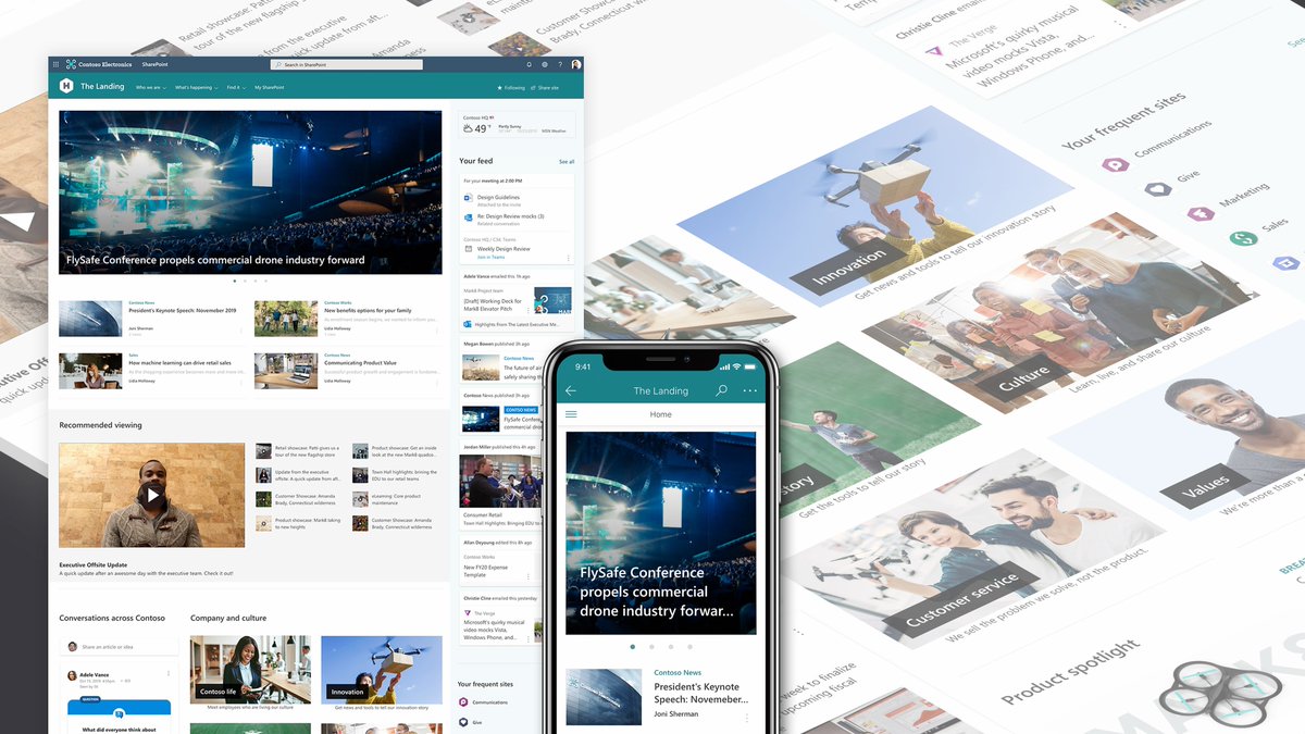 SharePoint's tweet image. #SharePoint home sites – a personalized landing experience for your organization (rolling out this week). msft.social/IkYz88 #MSIgnite