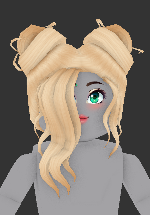 black messy wavy hair roblox