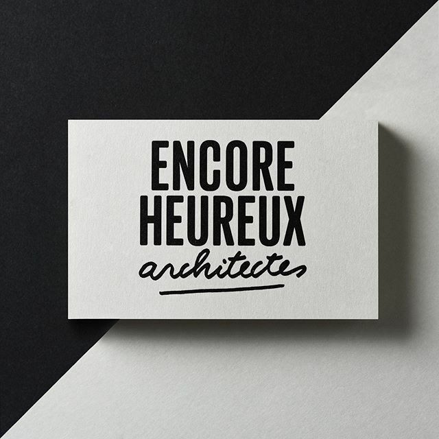 Few years ago we started collaborating with Encore Heureux architectes on various tremendous projects! We are glad to have worked this Autumn on the redefinition on their office visual identity. "architectes" mention is drawn by the talented Bonnefrite. … ift.tt/34x4Ryq