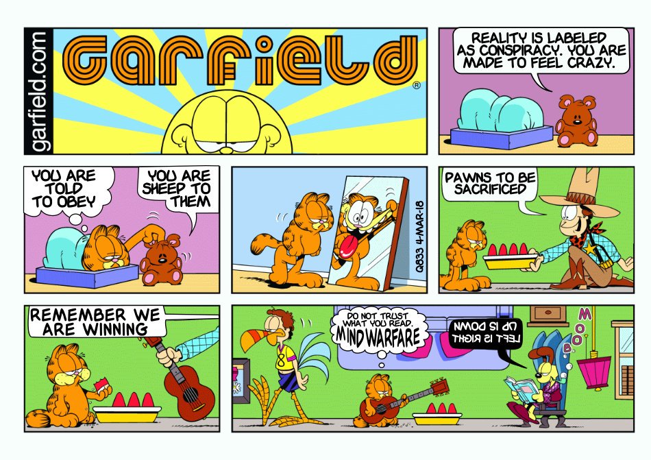 Q Drops as Garfield stripsQ833 4 Mar 2018