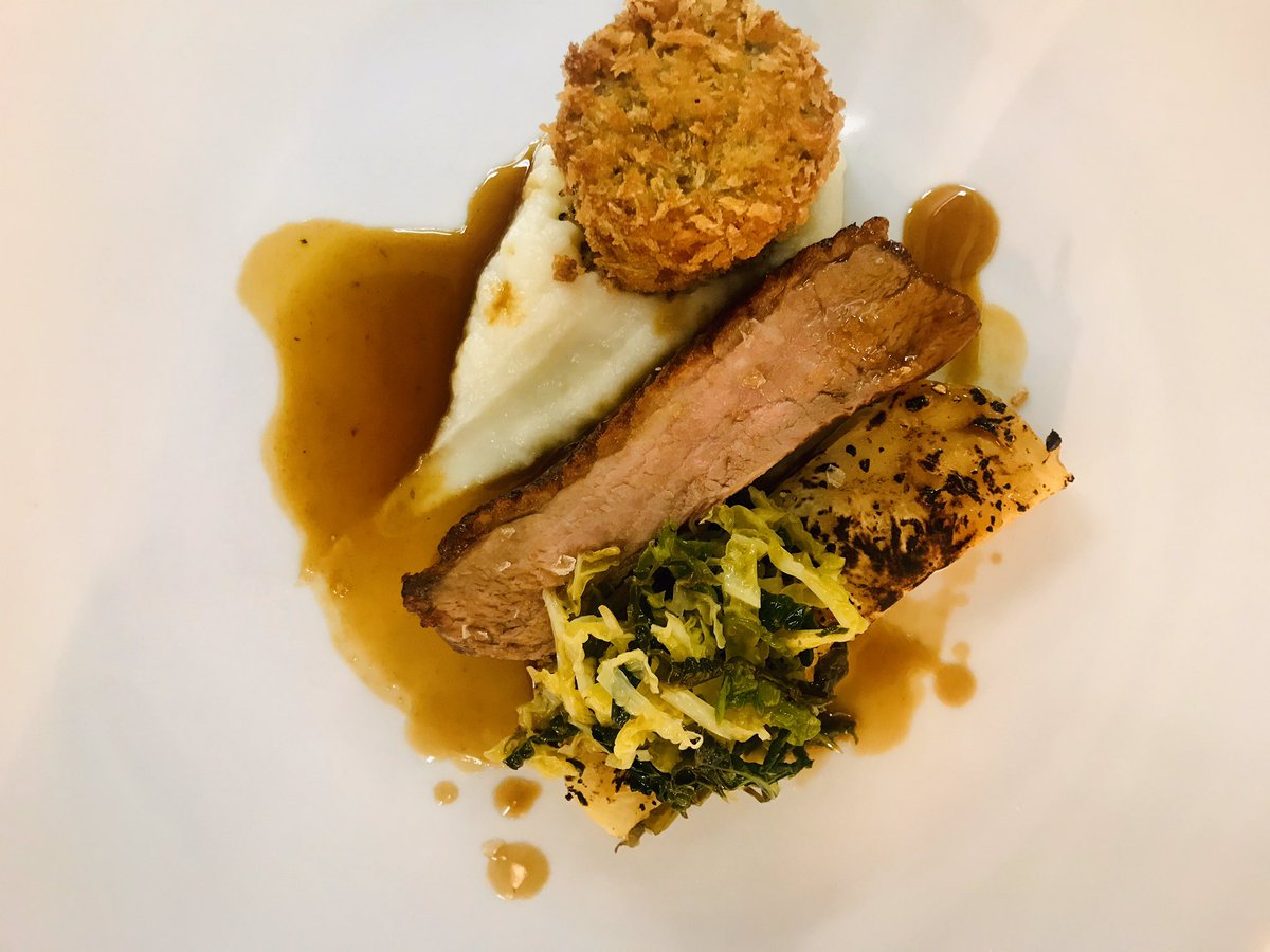 Duck, celeriac , savoy &amp; Madeira-main course #studentinspired