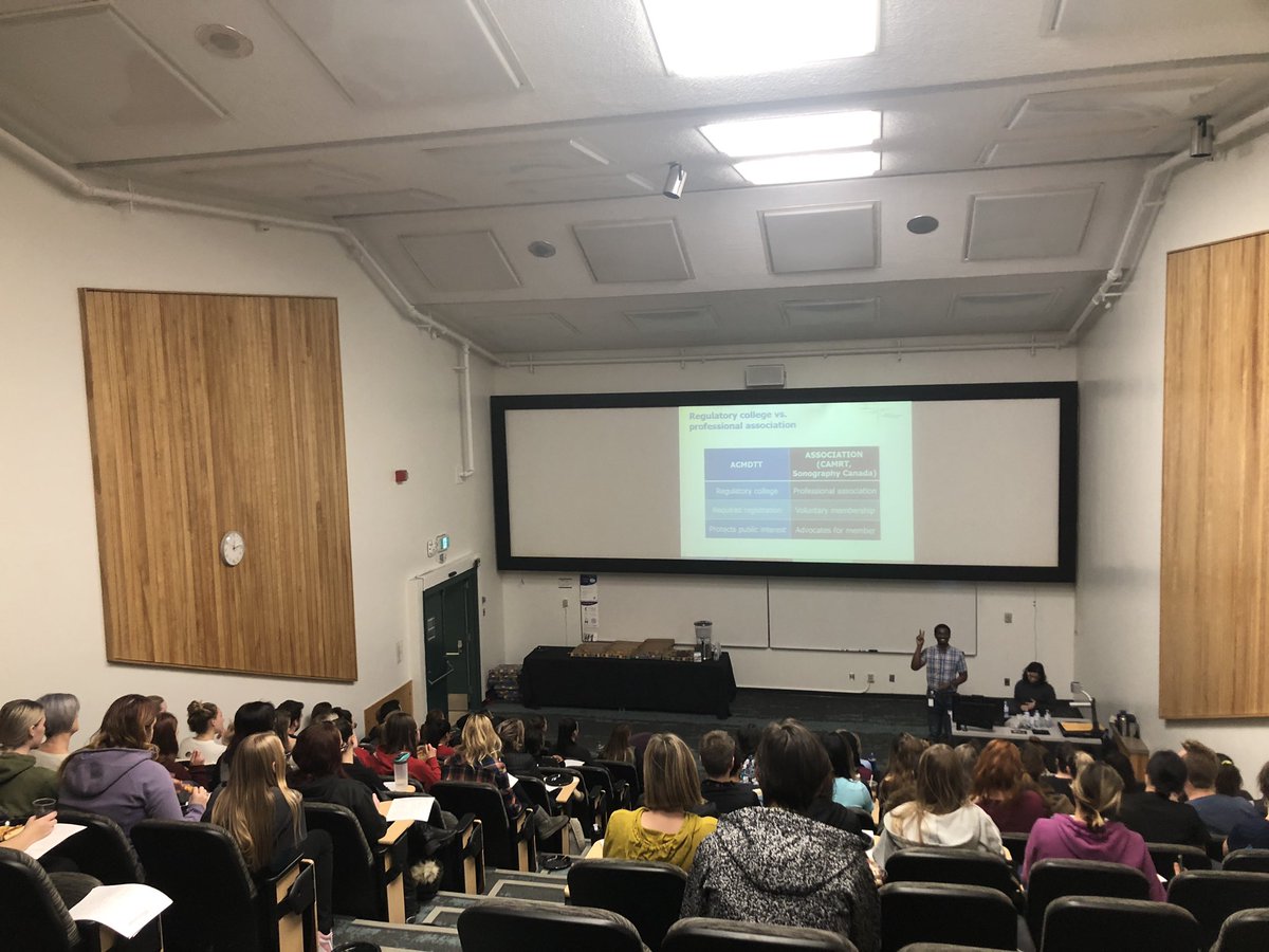 CurlyJenn's tweet photo. Thanks to the @acmdtt for presenting to over 100 @SAIT Diagnostic Imaging students today! https://t.co/qdiyN3NGiE