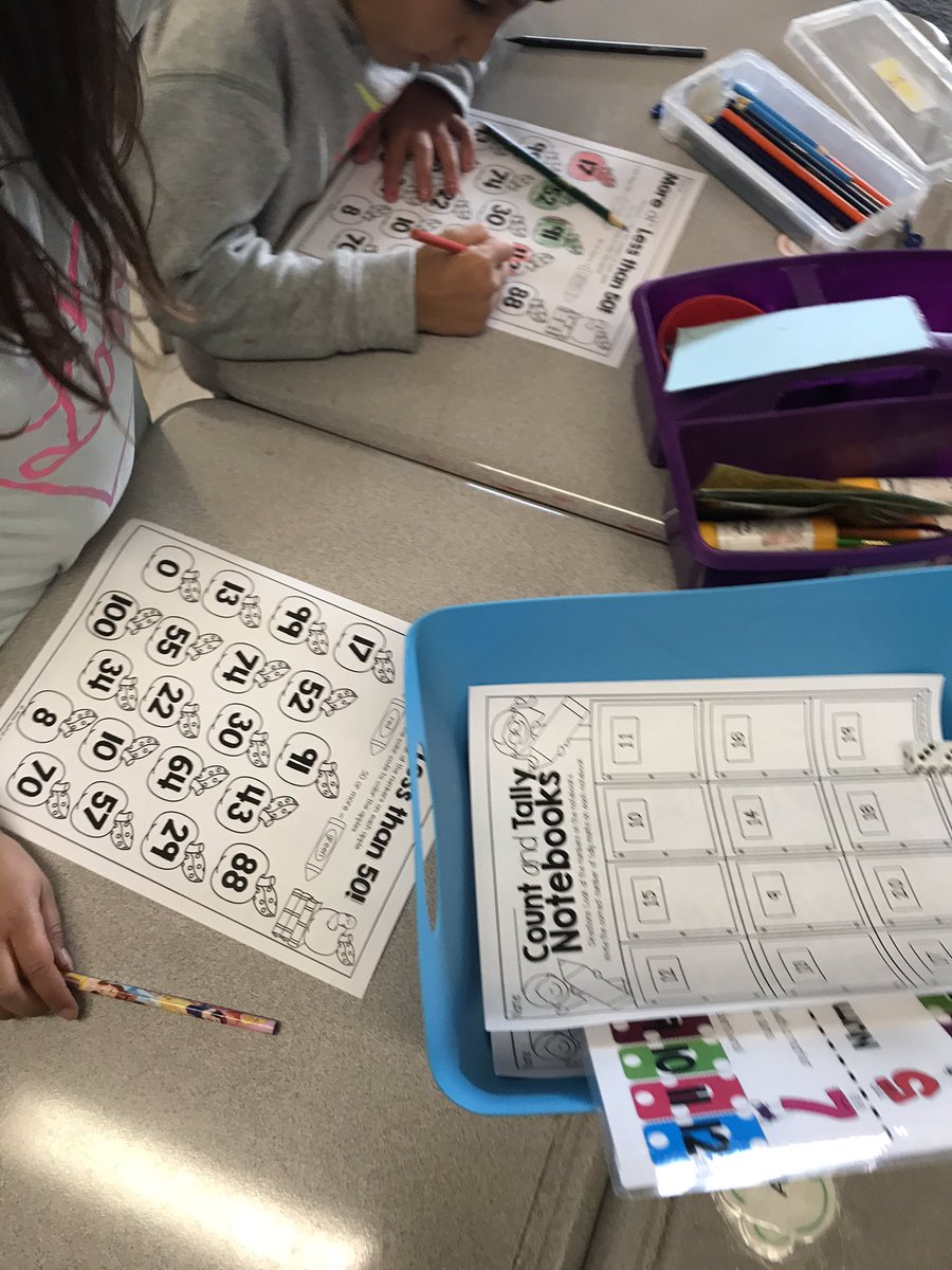 class_brunetti's tweet image. Working on new math centres for November!