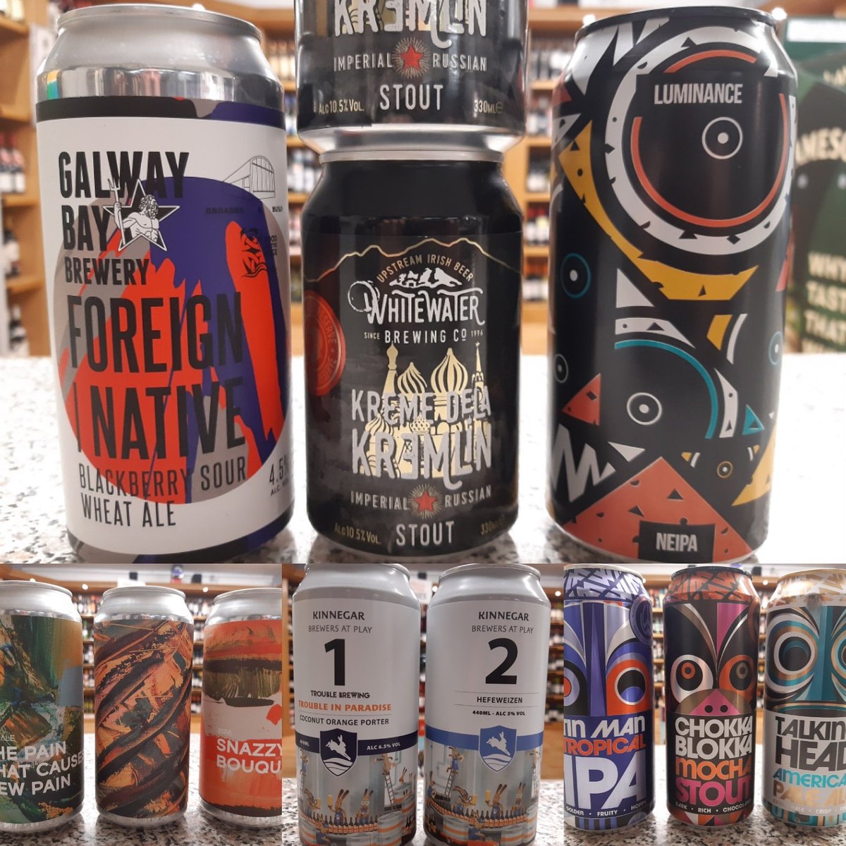 New this week. @galway_bay_brewery @whitewaterbeer @boundarybrewing @williamsbrosbrewingco @magicrockbrewing @kinnegar @NSCraftBeers