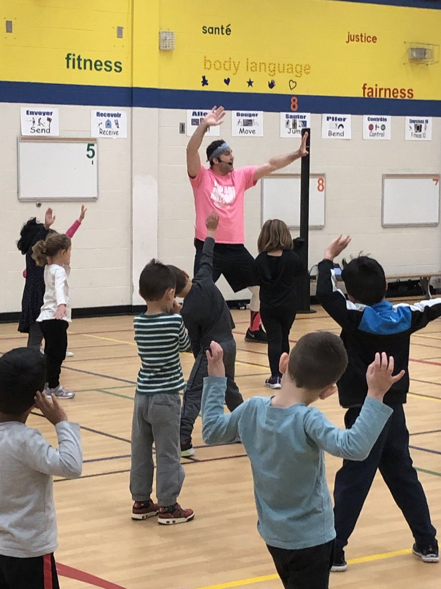 JB_Kindie's tweet photo. We had fun with Peter dancing in the gym. https://t.co/qAmcZLWXN3