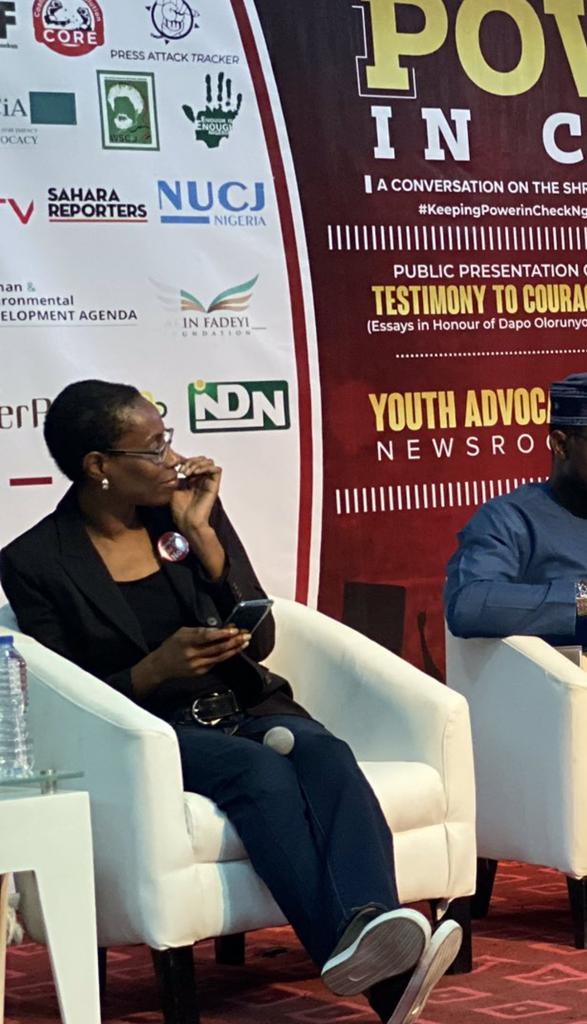 EiENigeria's tweet photo. We should be concerned about how journalists, activists & political dissidents are being targeted as ‘terrorists,’ criminalized & detained using legal systems. - @_yemia.
#KeepingPowerInCheck
#FreeMediaNG
#RestoreCivicSpaceNG https://t.co/jRyR91CYDB
