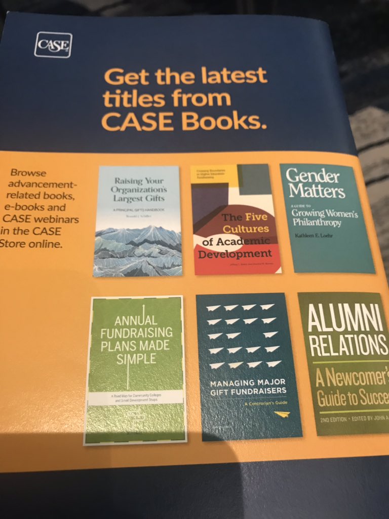 TheLouisNoce's tweet image. Always nice to fundraising expert @BagelJeff book on the back of the program at #casecc @CASEAdvance