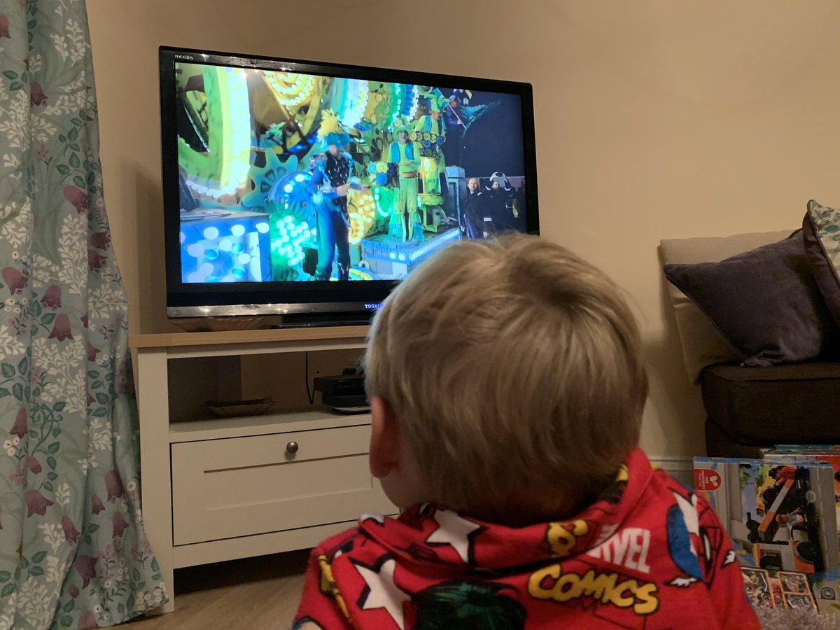 And I can’t get Harley to bed tonight as he’s too busy watching the 2019 Bridgwater Carnival DVD.... #BridgwaterCarnival19 #carnivalmemories  @BCarnival