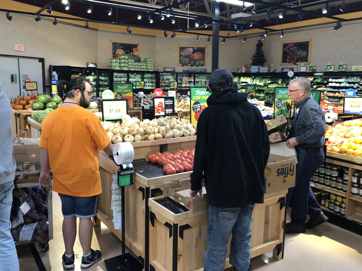 Jason’s gaining new skills learning how to work in the produce department @FoodCity 
#workskills #gainingindependence