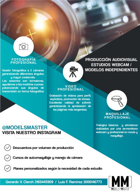 Somos una empresa audiovisual especializada en contenidos para estudios y modelos webcam https://t.c<a href="/tag/sexy"class="tags"><span>#sexy</span></a><a href="/tag/video"class="tags"><span>#video</span></a><a href="/tag/colombia"class="tags"><span>#colombia</span></a><a href="/tag/jacuzzi"class="tags"><span>#jacuzzi</span></a><a href="/tag/hotvideo"class="tags"><span>#hotvideo</span></a><a href="/tag/colombiangirls"class="tags"><span>#colombiangirls</span></a>