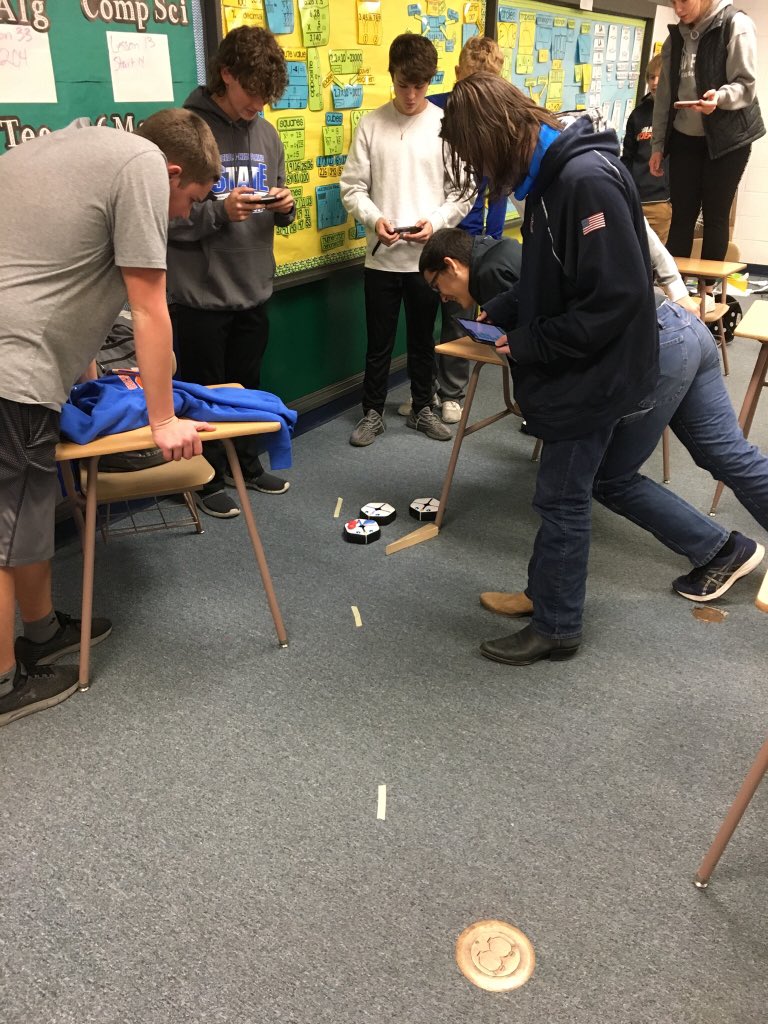 mrsbrandow's tweet image. Even high school students love the #rootrobots. #teachcode @OsceolaBulldogs