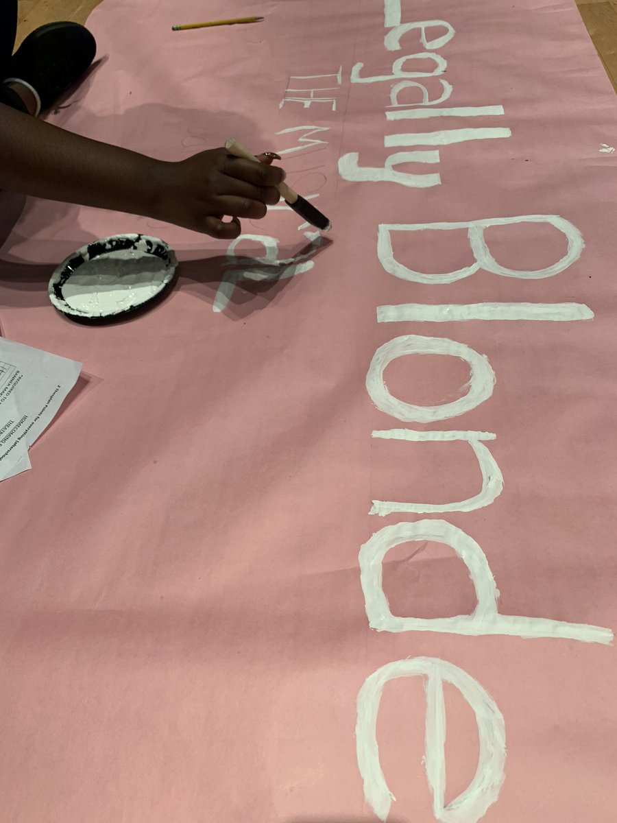 SHS_Theatre's tweet photo. Sharpstown theatre is excited about tomorrow’s #hoco parade!! Sharpstown thespians have been working hard this week preparing our banners for the parade! Go Apollos! #sharpstowntheatre #sharpstown #sharpstownhighschool #sharpstownapollos #legallyblondethemusical @iamsharpstown https://t.co/BKP3aKn47O