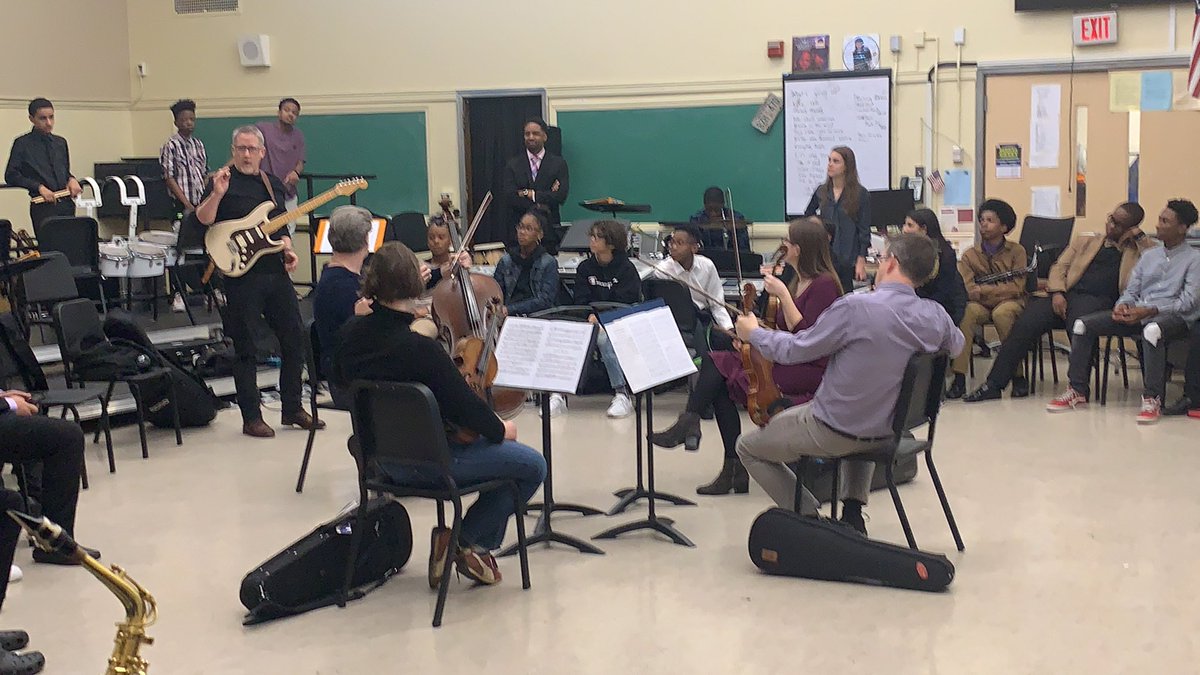 Incredibly lucky to watch  members of the Royal Philharmonic Orchestra play original pieces with the Mount Vernon students #rpoonline