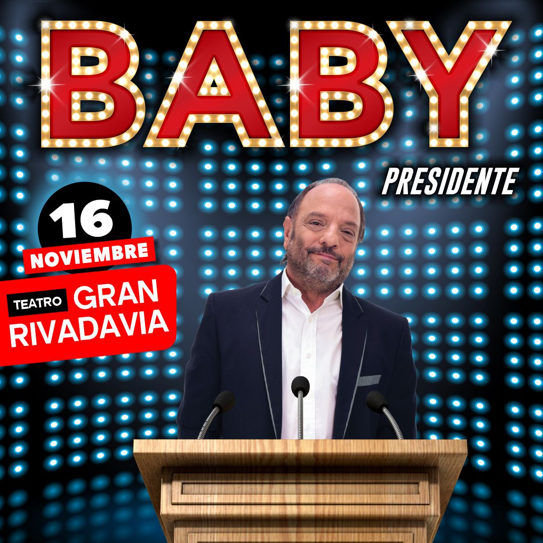 El sábado 16/11 #BabyEtchecopar vuelve al <a href="/GranRivadavia/">Teatro GranRivadavia</a> con "PRESIDENTE". Comprá tus entradas online con tarjeta de débito o crédito acá --> bit.ly/BabyPresidente…