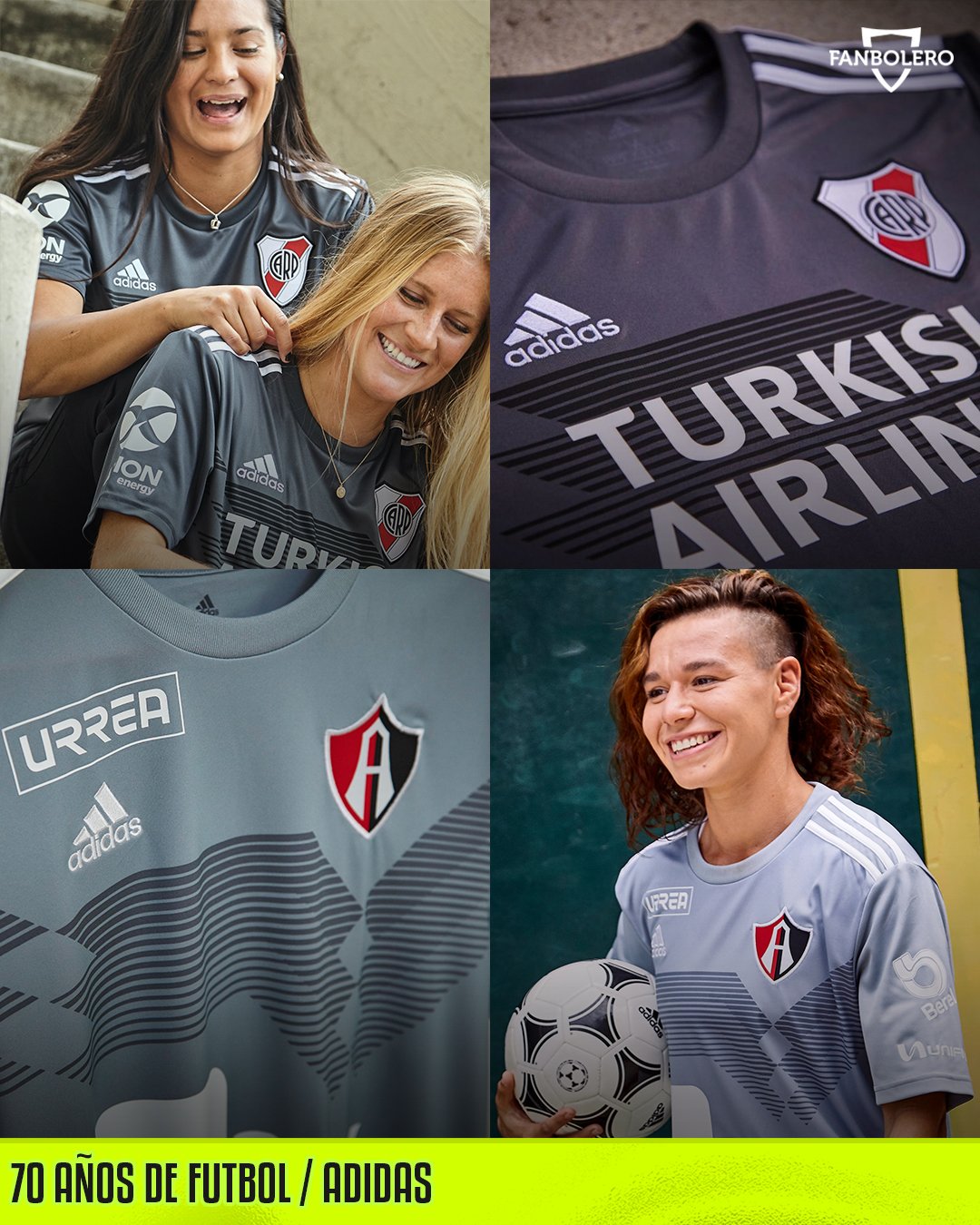 Fanbolero on X Inspirados en la iconica silueta de Alemania 90 Adidas lanzo los jerseys de River Plate y Atlas para celebrar los 70 anos de la marca. La U. de Chile