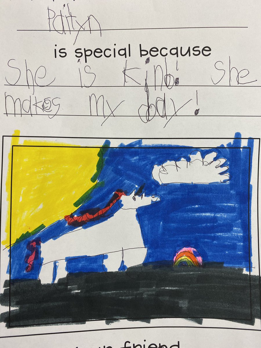 mrsjanks's tweet image. Each week our class makes a very special book for our star of the week! We love writing compliments and illustrating creative and colorful pictures for our classmates! @SLCSBrummer