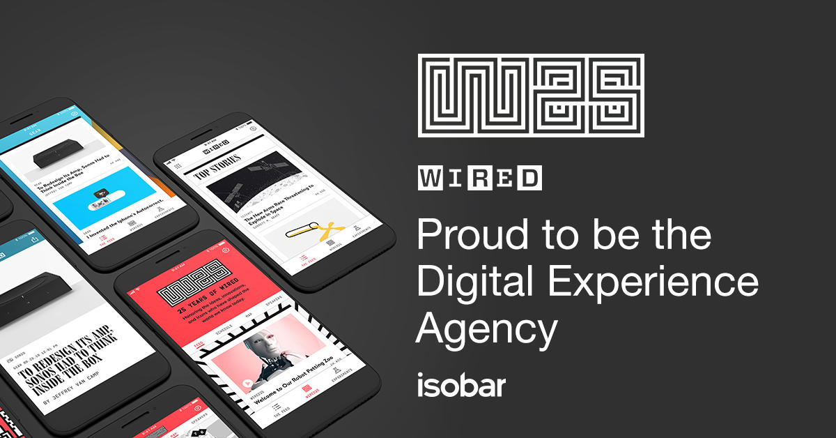 We are proud to be Digital Experience Agency for #WIRED25 for the second year in a row - get the latest news on the event here https://fal.cn/34XLp @IsobarUS.
